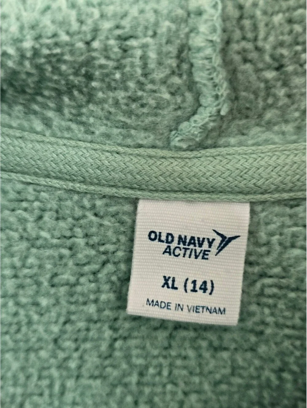 Old Navy Active Girl's XL (14) Light Green Hoodie Sweatshirt